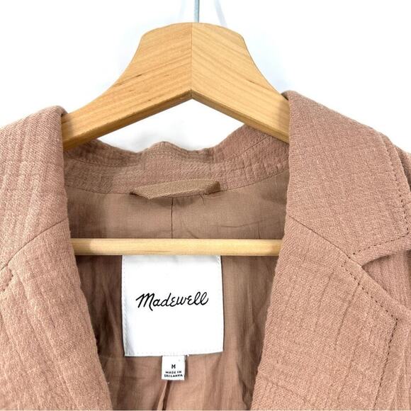 Madewell Cotton-Linen Relaxed Larsen Blazer Sz M - Picture 7 of 10
